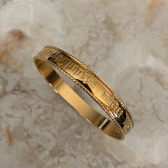 Mother Gift Set “Mother” Gold Tone Bangle & Castellbel Rose Scented Soap New - Picture 7 of 8